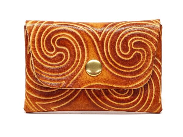 Leder Karten Etui – Cards & Cash Swirl Light